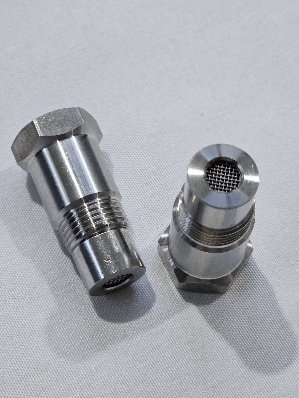Set Of 2 Stainless Steel 1/4" NPT Female to 1/4" NPT Check Engine Light